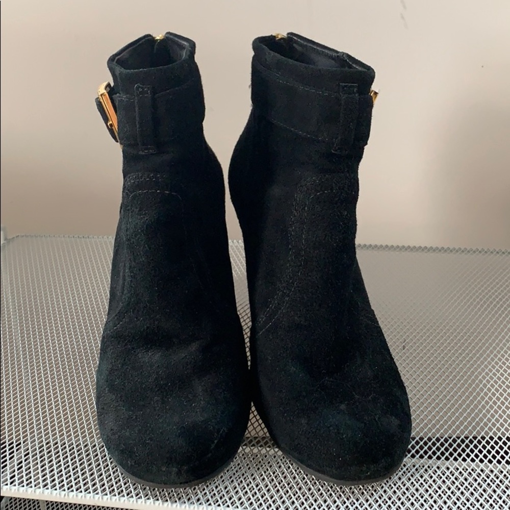 Tory Burch Adrienne Suede Wedge Ankle Booties - Picture 3 of 5